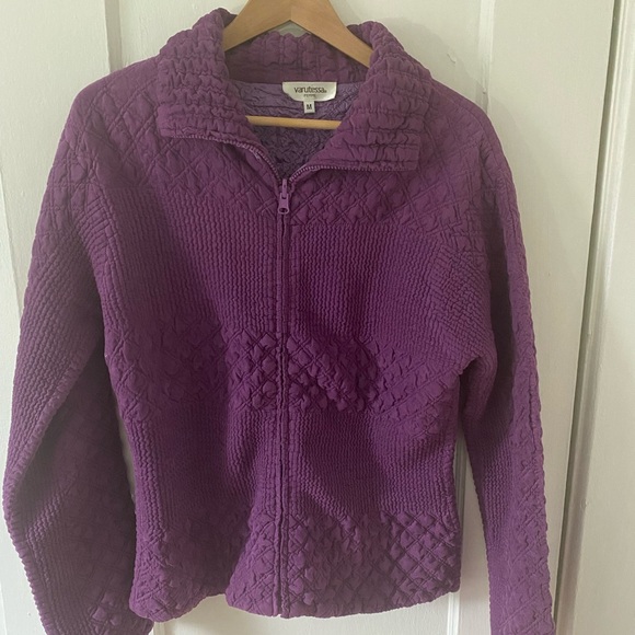 Quilted purple zip up - Picture 7 of 7